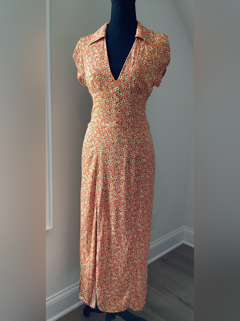 Urban Outfitters Cottagecore Floral Maxi Dress 90s Y2K Boho Fairycore Medium